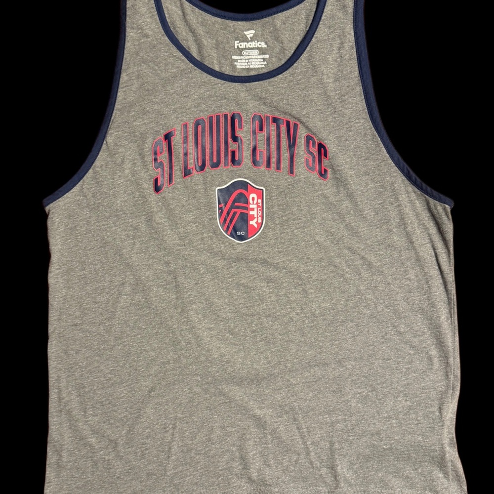 Fanatics Gray and Navy St. Louis City SC Tank Top